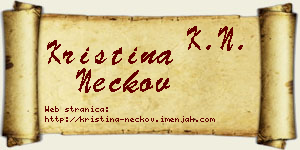 Kristina Neckov vizit kartica